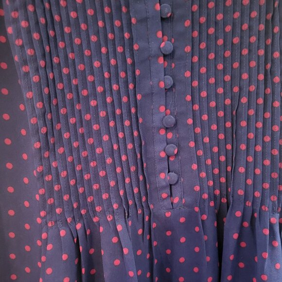 Navy Polkadot Dress Size 10 - Picture 3 of 10
